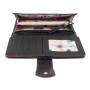 Черный женский кошелёк из фактурной кожи Ashwood Ashwood J53 BLACK