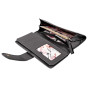 Черный женский кошелёк из фактурной кожи Ashwood Ashwood J53 BLACK