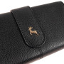 Черный женский кошелёк из фактурной кожи Ashwood Ashwood J53 BLACK