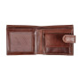 Мужской кожаный кошелёк чёрного цвета Ashwood 1258 VT Black