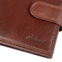 Мужской кожаный кошелёк чёрного цвета Ashwood 1258 VT Black