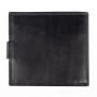 Мужской кожаный кошелёк чёрного цвета Ashwood 1258 VT Black