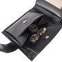 Мужской кожаный кошелёк чёрного цвета Ashwood 1258 VT Black