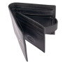 Мужской кожаный кошелёк чёрного цвета Ashwood 1258 VT Black
