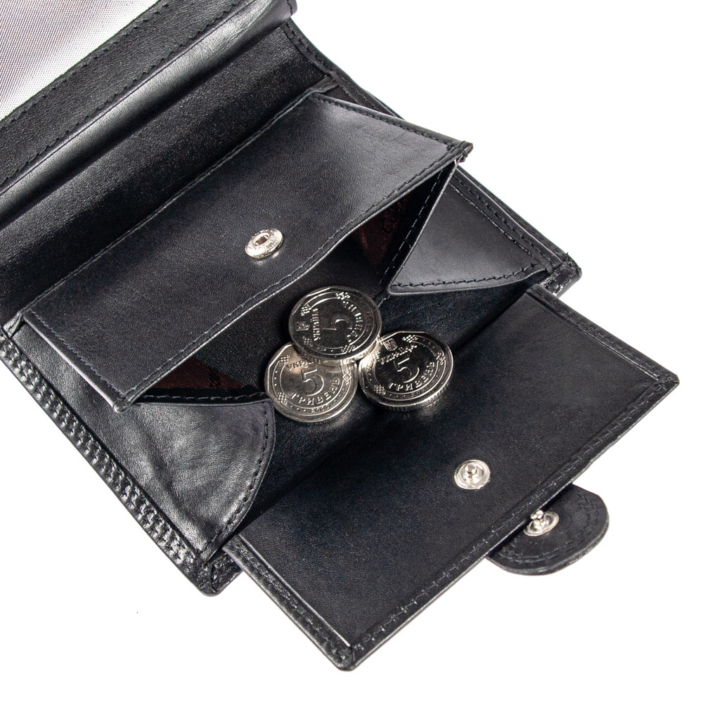 Кошелёк мужско из натуральной кожи Ashwood 1246 VT Black