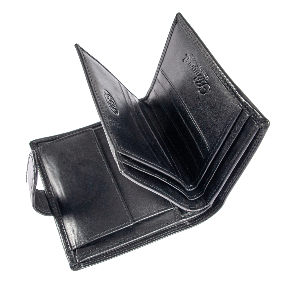 Кошелёк мужско из натуральной кожи Ashwood 1246 VT Black