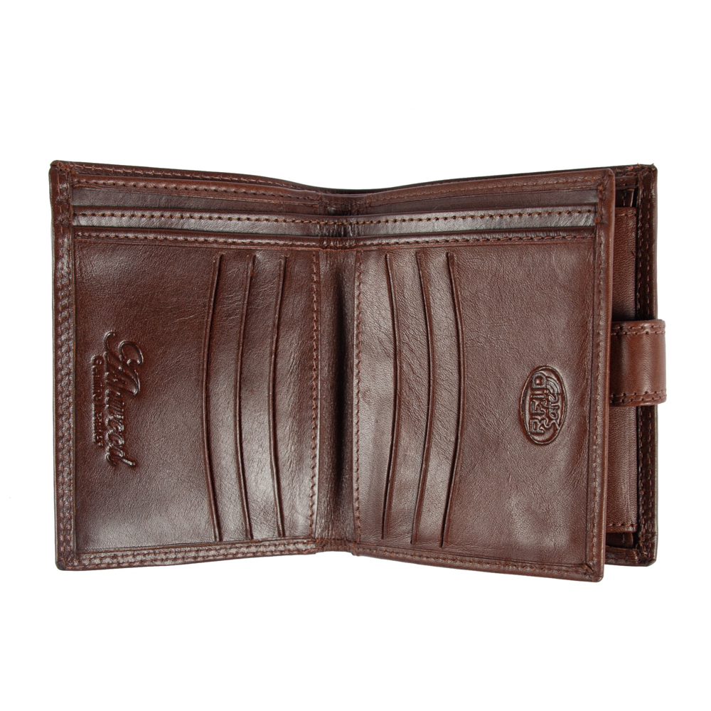 Кожаный мужской кошелёк коньячного цвета Ashwood 1246 VT Tan
