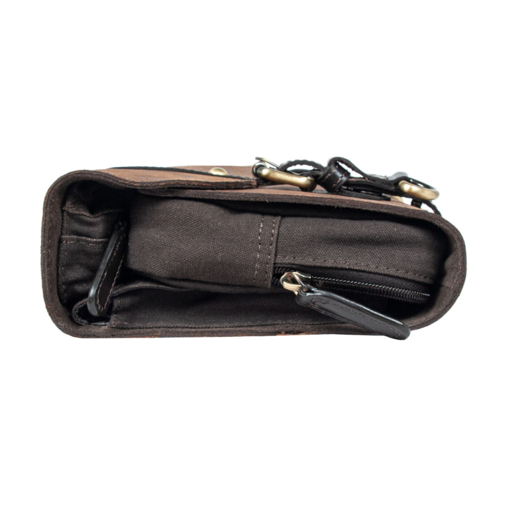Коричневый кожаный нессесер Ashwood LIAM Oil Brown