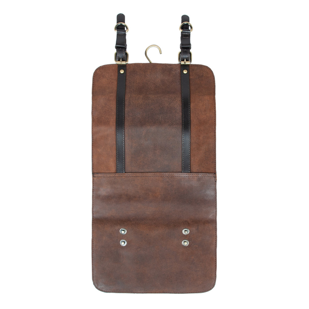 Коричневый кожаный нессесер Ashwood LIAM Oil Brown