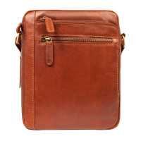 Брендова шкіряна сумка через плече Ashwood K42 Chestnut