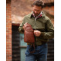 Нагрудная кожаная сумка-слинг Ashwood K43 Chestnut