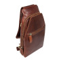 Нагрудная кожаная сумка-слинг Ashwood K43 Chestnut
