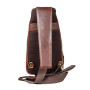 Нагрудная кожаная сумка-слинг Ashwood K43 Chestnut