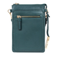 Зелёная кожаная сумка для смартфона Ashwood AZ71 Green
