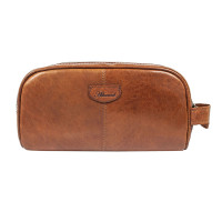 Кожаный нессесер медового цвета Ashwood T78 Honey