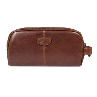 Кожаный нессесер коричневого цвета Ashwood T78 Chestnut