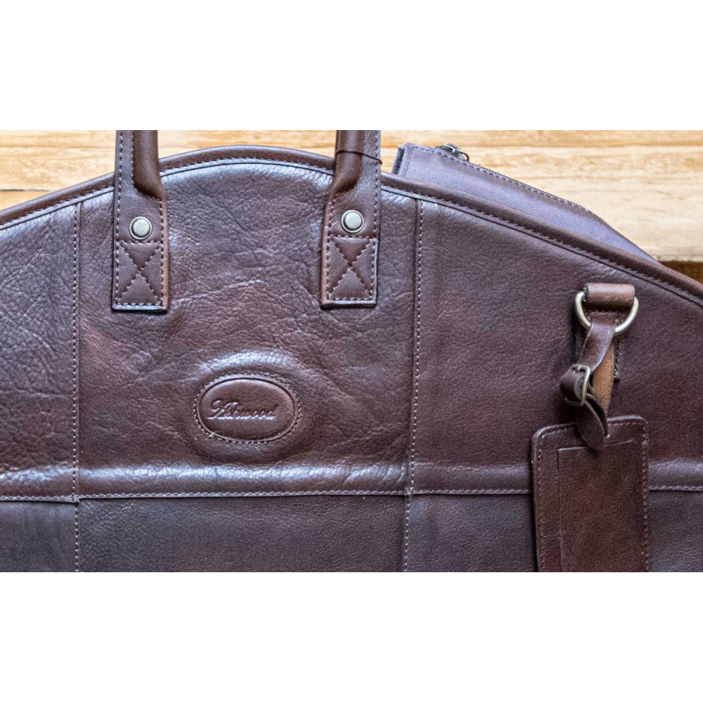 Мужской дорожний портплед из натуральной кожи Ashwood Carrier Brown