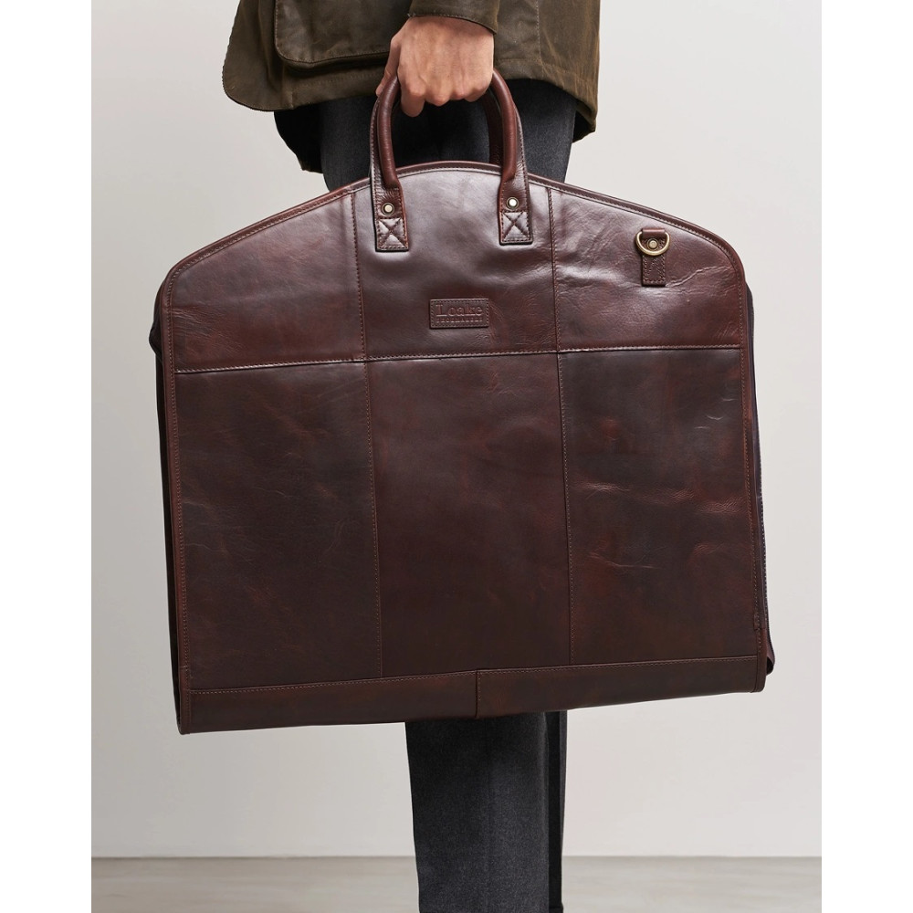 Мужской дорожний портплед из натуральной кожи Ashwood Carrier Brown