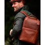 Мужской рюкзак из натуральной кожи Ashwood K47 Chestnut