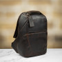 Міський шкіряний рюкзак коричневого Ashwood K47 brn