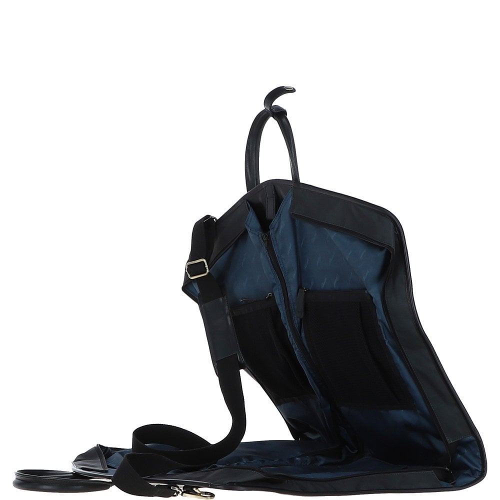 Кожаный портплед чёрного цвета Ashwood Carrier Black
