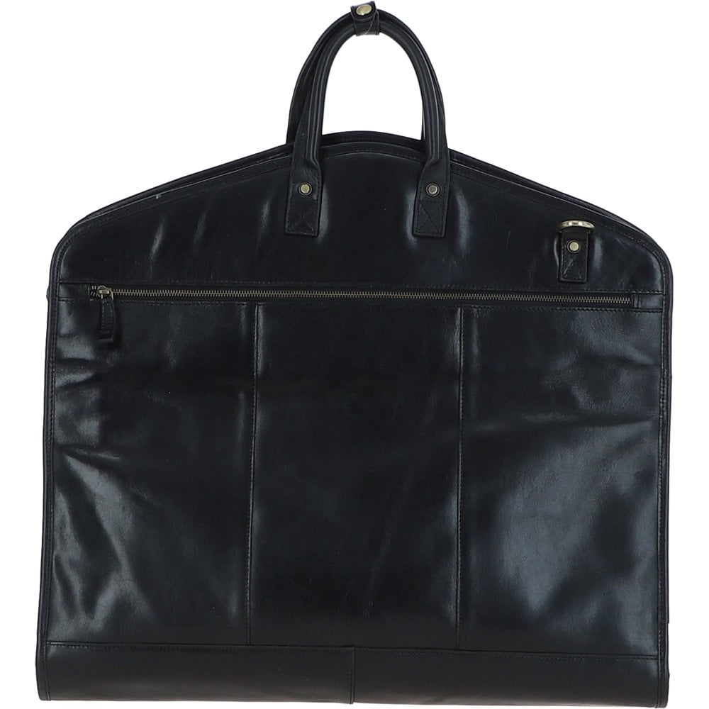 Кожаный портплед чёрного цвета Ashwood Carrier Black