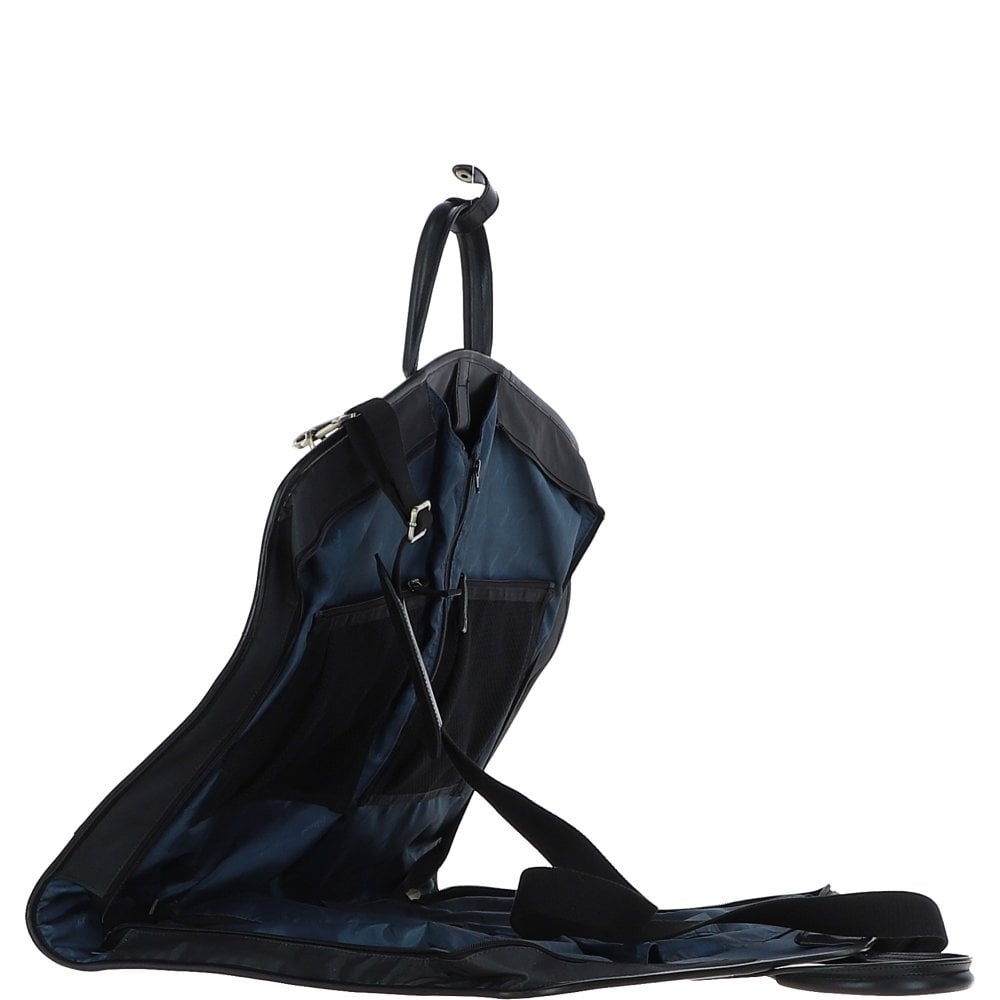 Кожаный портплед чёрного цвета Ashwood Carrier Black