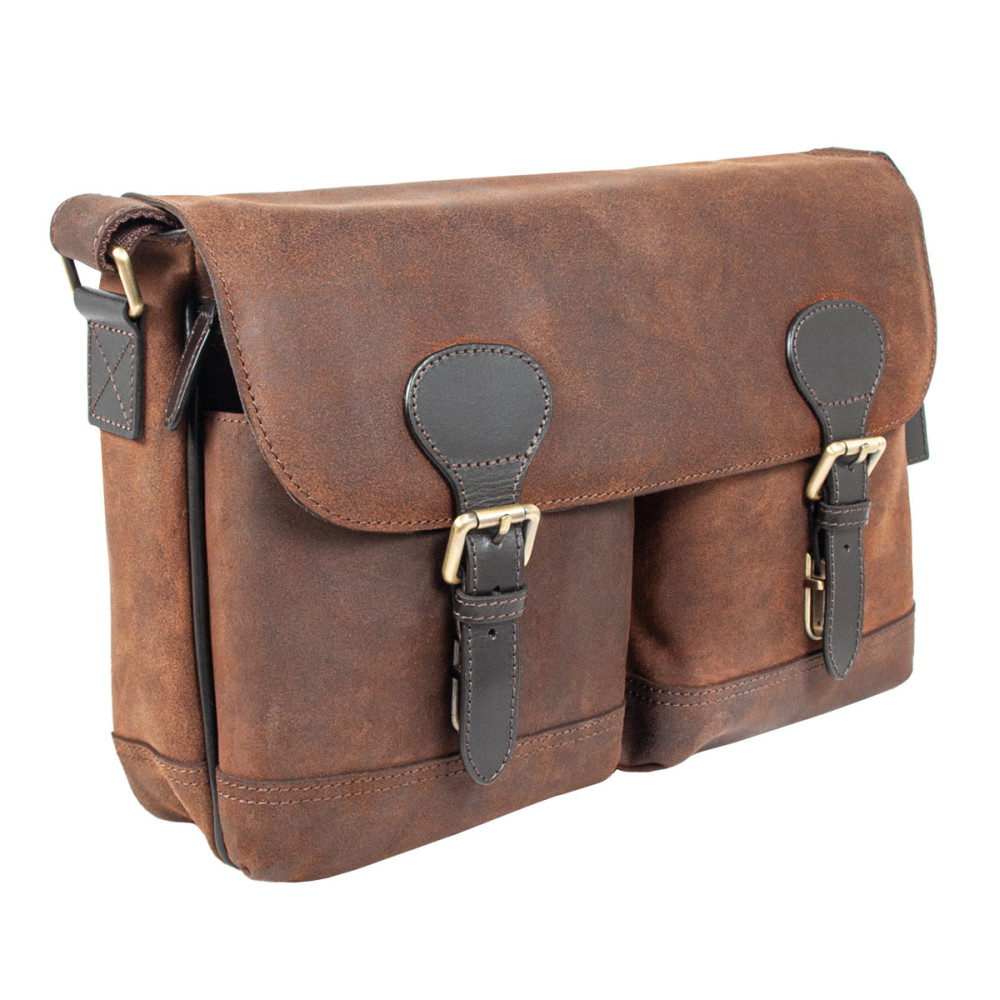 Мужская замшевая сумка через плечо Ashwood Edward Oil Brown