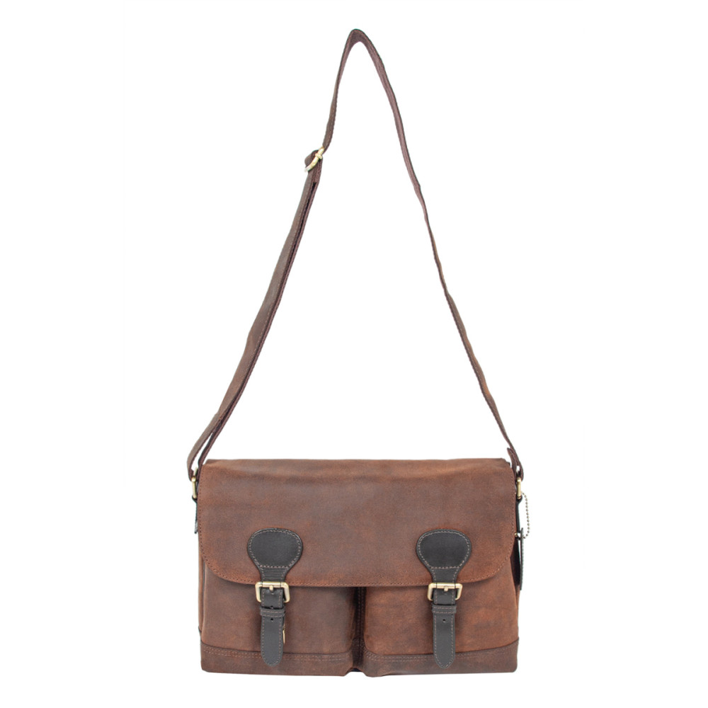 Мужская замшевая сумка через плечо Ashwood Edward Oil Brown