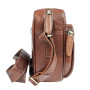 Горизонтальна шкіряна сумка коричневого кольору Ashwood T72 Chestnut
