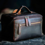 Коричневый кожаный несессер Ashwood K49 Brn
