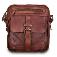 Кожаная сумка через плечо Ashwood Leather SERGIO BRANDY