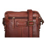 Кожаная сумка через плечо Ashwood Leather SERGIO BRANDY