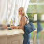 Женская сумочка из кожи рептилии голубого цвета Ashwood C54 TEAL