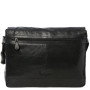 Чёрная мужская сумка через плечо из кожи Ashwood 8343 BLK