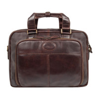 Кожаная сумка для документов коричневого цвета Ashwood 8143 Brown
