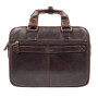 Кожаная сумка для документов коричневого цвета Ashwood 8143 Brown