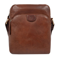 Коричневая кожаная сумка через плечо Ashwood T79 Chestnut