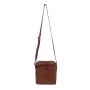 Коричневая кожаная сумка через плечо Ashwood T79 Chestnut