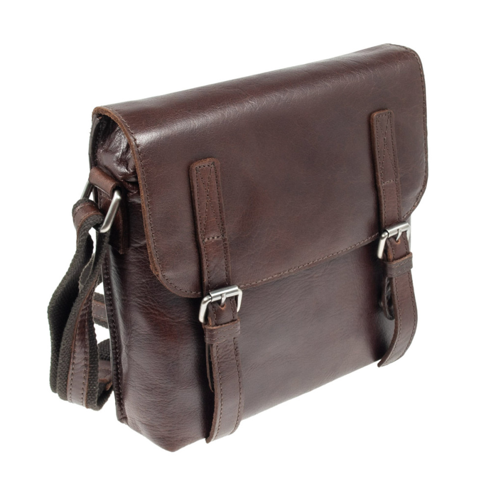 Мужская кожаная сумка через плечо Ashwood F84 Brandy