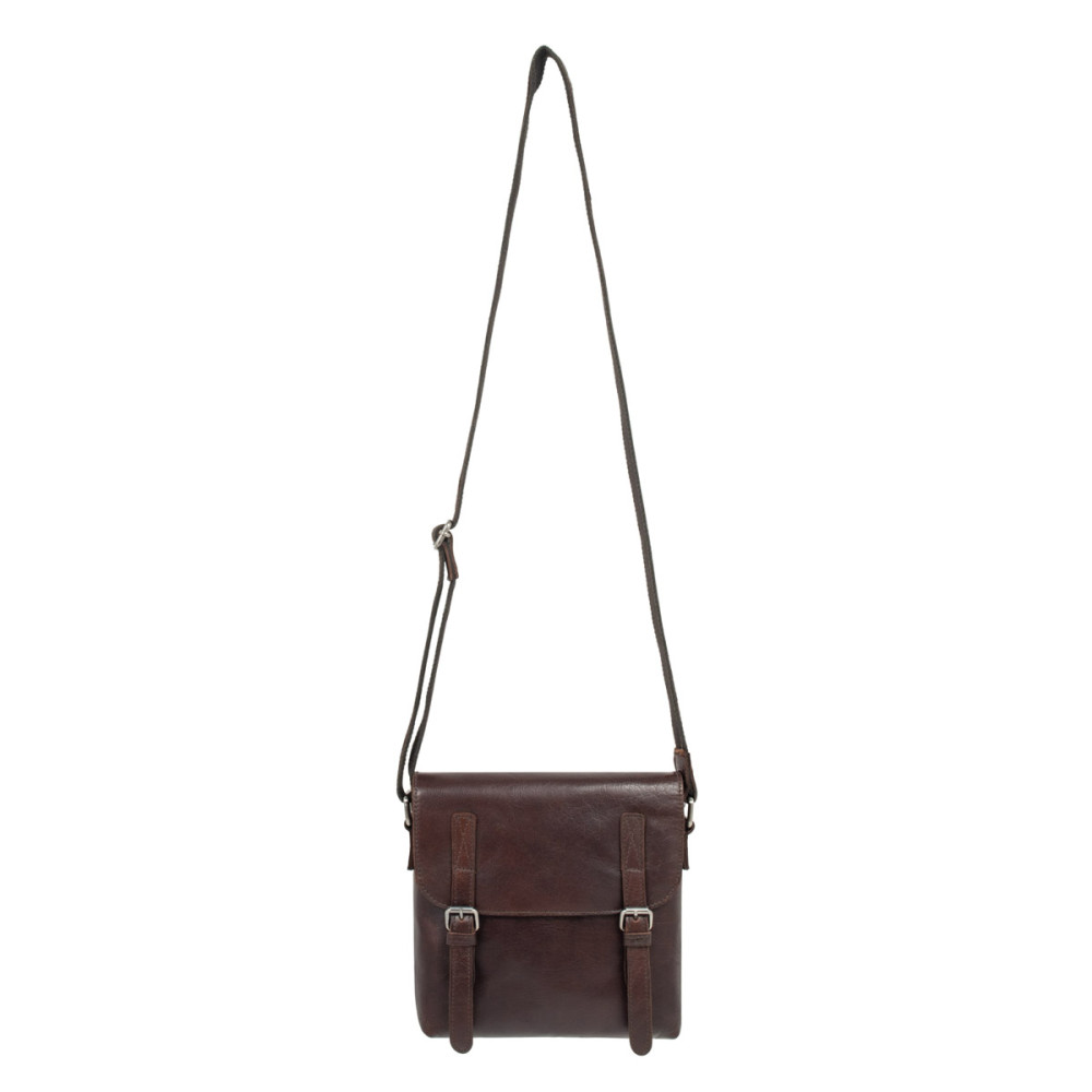 Мужская кожаная сумка через плечо Ashwood F84 Brandy