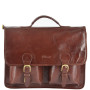 Большой кожаный портфель классика Ashwood 8190 VT COGNAC