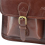 Большой кожаный портфель классика Ashwood 8190 VT COGNAC