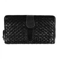 Чёрный женский портмоне из натуральной кожи Ashwood D84 Black