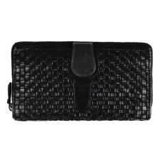 Чёрный женский портмоне из натуральной кожи Ashwood D84 Black