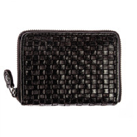 Чёрное женское портмоне из натуральной кожи Ashwood D80 Black
