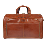 Мужская дорожная сумка из телячьей кожи Ashwood 8150 Tan