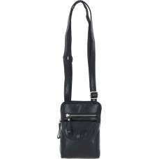 Маленькая кожаная сумка кросс-боди для телефона Ashwood G11 Black