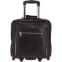 Кожаная дорожная сумка на колёсах Ashwood PL-51 Brown
