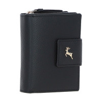 Чёрный женский кошелёк на кнопке Ashwood X30 (Black)